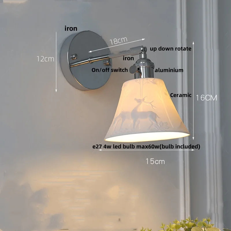 DecorBites™ Clear Glass LED Wall Lamp, Up Down Rotate, Dining Aisle Bar Light