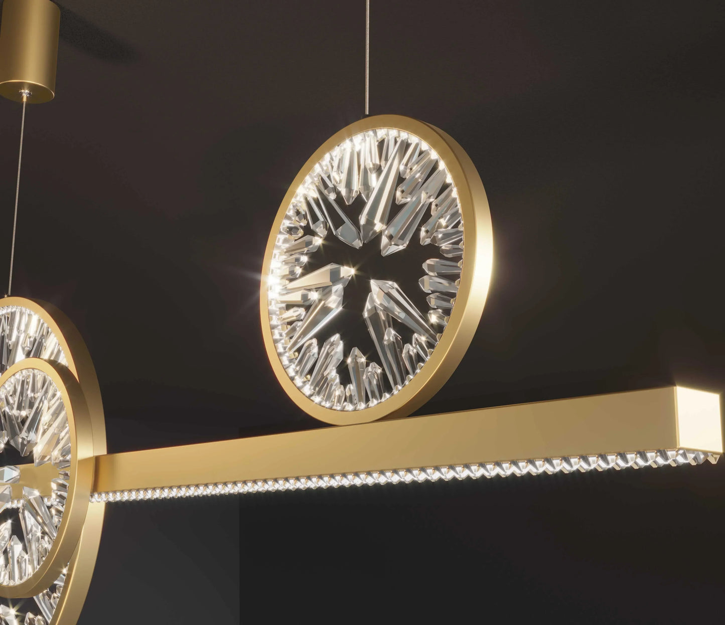 DecorBites™ Crystal Ring Chandelier: Modern Nordic Living Room Light, Luxury Minimalist Home Decor Lamp
