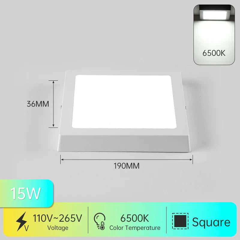 DecorBites™ LED Square Ceiling Light: Modern Kitchen Surface Mount Chandelier Fixture for Home Decor