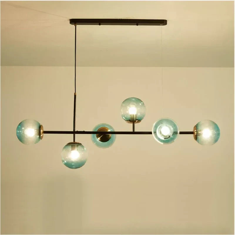 DecorBites™ Glass Ball LED Pendant Light Modern Chandelier for Living Room Decor