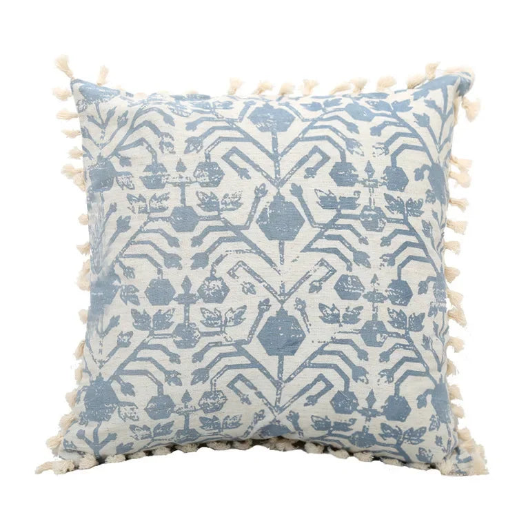 DecorBites™ Blue Geometric Tufted Long Waist Pillowcase Set, 30x100cm