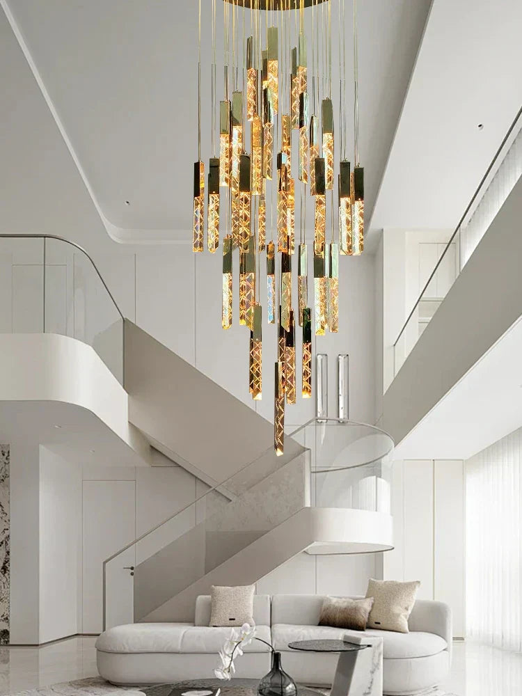DecorBites™ Crystal Ceiling Pendant Lights - Adjustable, Elegant, Circular Design