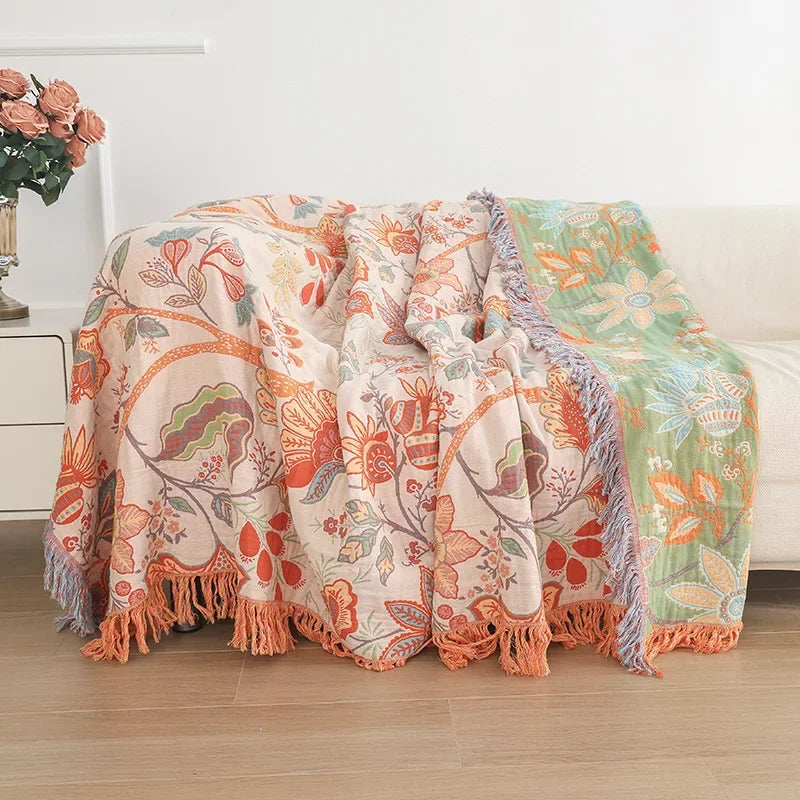 DecorBites™ Cooling Cotton Blanket - Modern Simplicity Bed & Sofa Throw - 200x230CM
