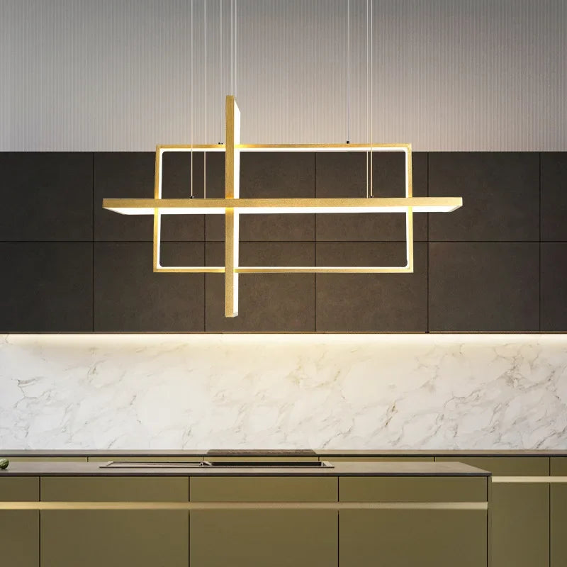 DecorBites™ LED Rectangle Pendant Lights for Dining Room and Kitchen