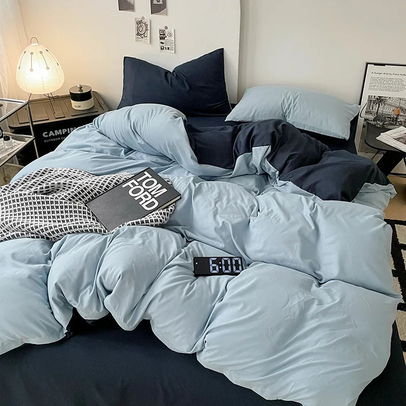 DecorBites™ Cotton Bed Sets Comforter Cover Set with Corner Ties