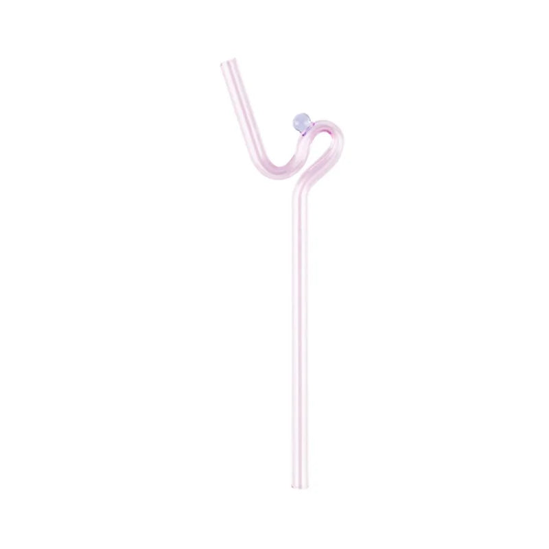 DecorBites™ Glass Straws: Reusable Heat-Resistant Long Drinking Straws, Wholesale for Milk Tea