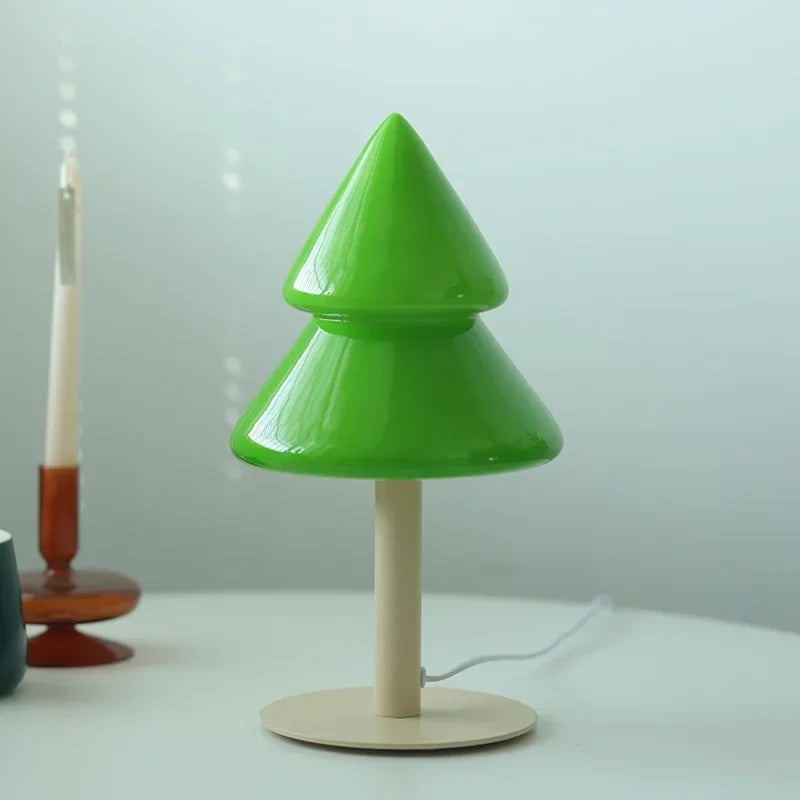DecorBites™ Christmas Tree Glass Table Lamp for Living Room & Bedroom Decor