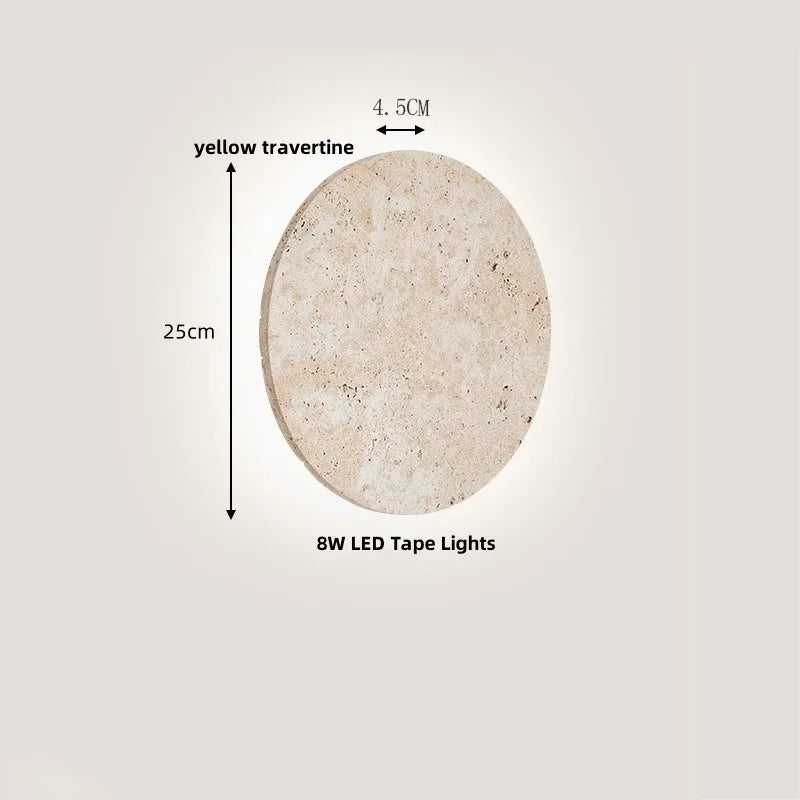 DecorBites™ LED Wall Lamp Sconce Yellow Travertine Waterproof Stair Light