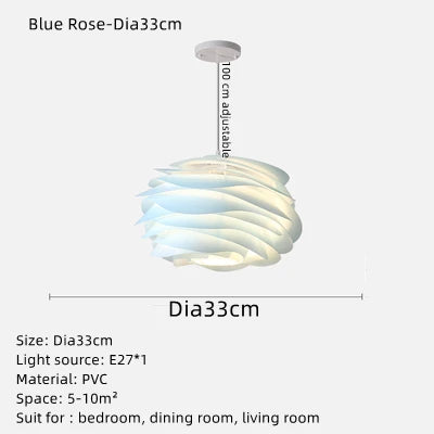 DecorBites™ CARMINA Rose Flower Pendant Lights for Kitchen Bedroom Living Room