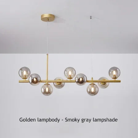 DecorBites™ 9-Light Black LED Pendant Chandelier for Modern Living Spaces