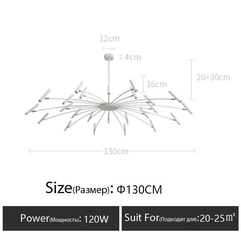 DecorBites™ LED Ceiling Chandelier: Minimalist Nordic Home Lighting for Living Room, Bedroom, Dining Area