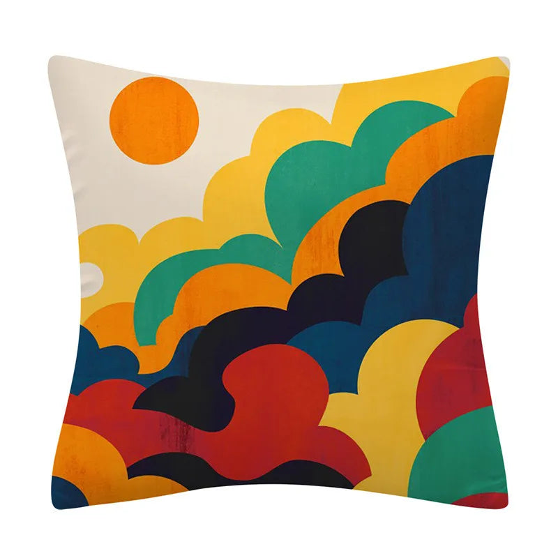 DecorBites™ Geometry Pattern Cushion Cover Polyester Cotton Sofa Pillowcase Home Decor