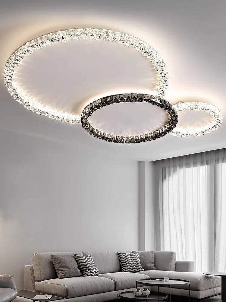 DecorBites™ Crystal Ceiling Lights LED Chandelier for Living Room Bedroom - Modern Light Luxury Indoor Luster