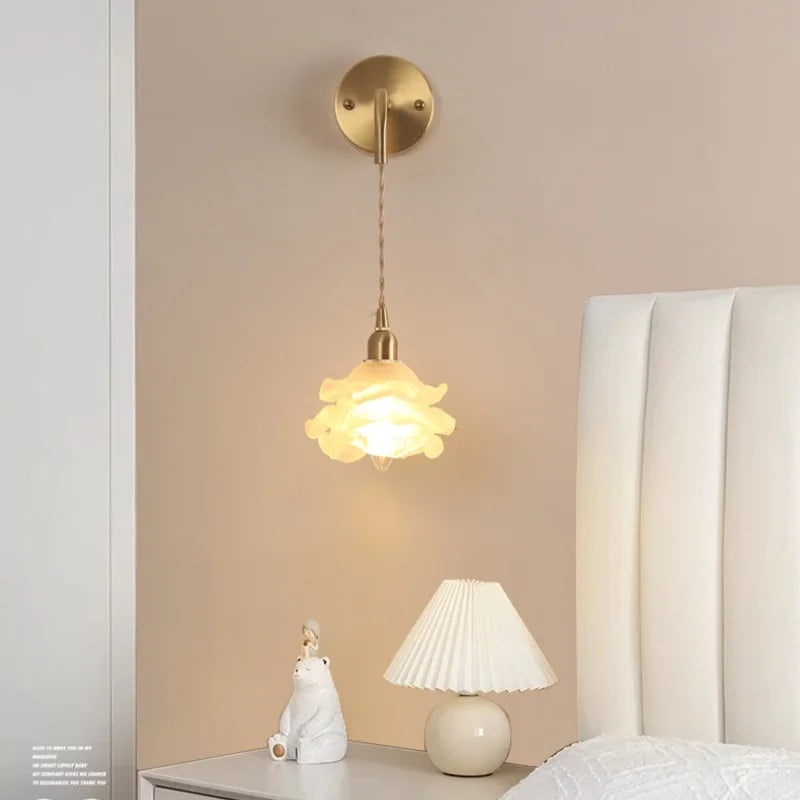 DecorBites™ LED Glass Wall Lamp: Luxury Modern Bedroom Coffee Home Decor Vanity Light
