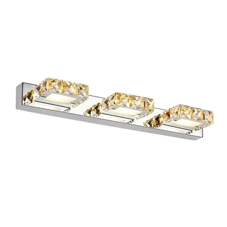 DecorBites™ Crystal LED Mirror Light: Modern Bathroom Wall Sconce Stainless Steel Lighting Fixtures