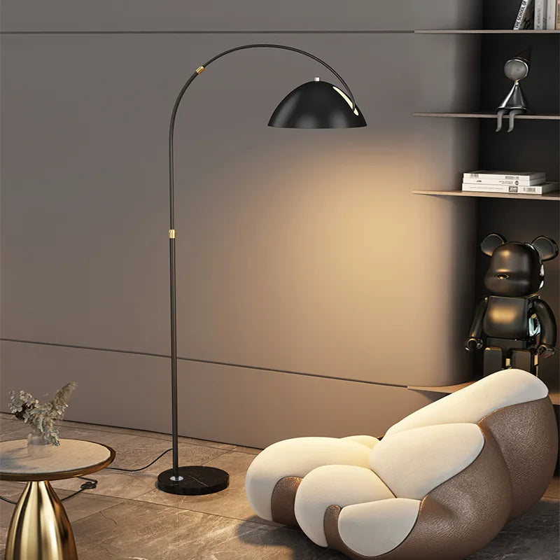 DecorBites™ LED Floor Lamp Gold Black Metal Minimalist Modern Living Room Light