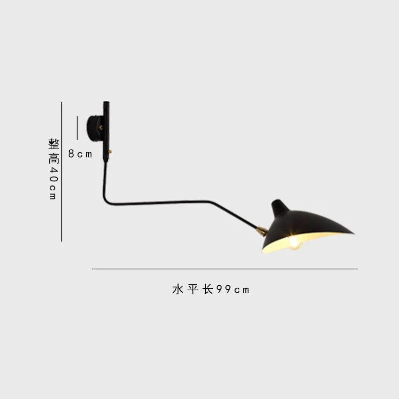 DecorBites™ Black Serge Mouille Wall Lamp: Nordic Design, Creative Living Room Decor