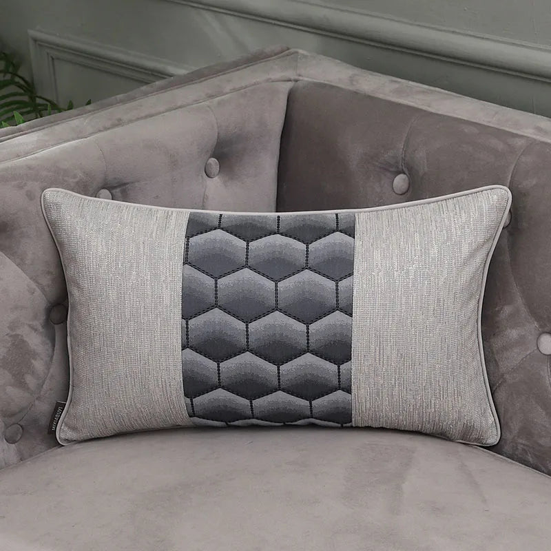 DecorBites™ Frosted Gold Satin Lumbar Pillow Covers - Luxe Sofa Cushion Cases