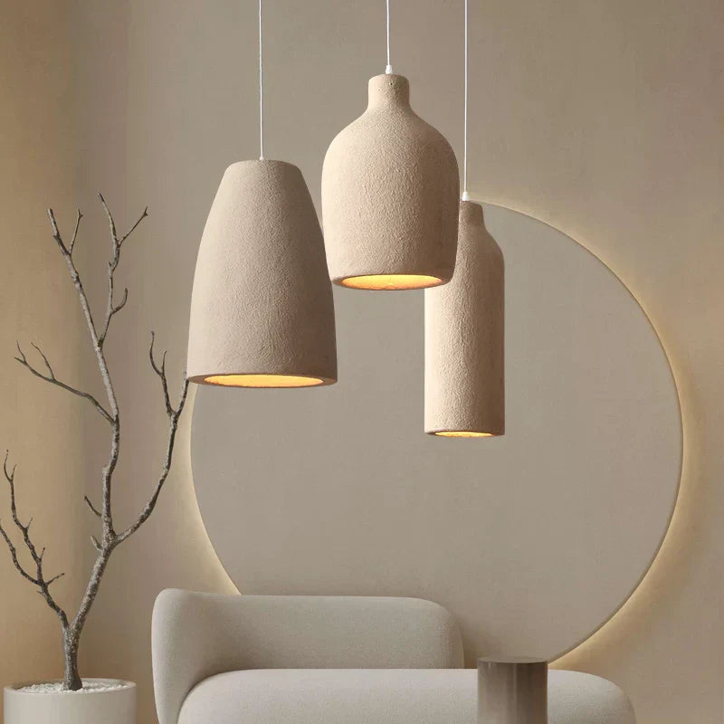 DecorBites™ Cement Chandelier Light: Designer Home Decor for Living Room, Bedroom, and Bar