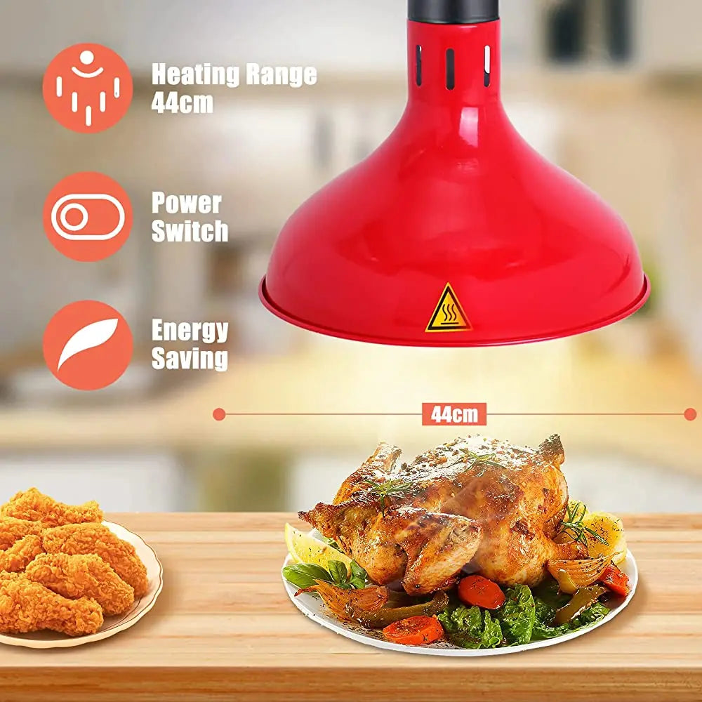 DecorBites™ Electric Telescopic Food Heat Lamp for Kitchen Fixtures & Restaurants
