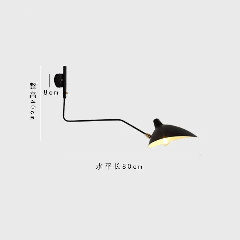 DecorBites™ Black Serge Mouille Wall Lamp: Nordic Design, Creative Living Room Decor