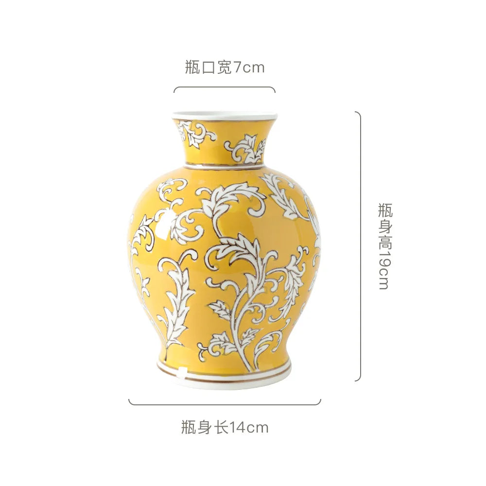 DecorBites™ Blue White Porcelain Vase Chinese Retro Home Decor Flower Vase