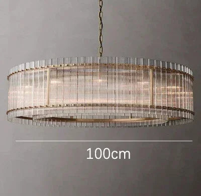 DecorBites™ Gold Double Layer Ring Crystal Pendant Light for Bedroom Dining Living Room