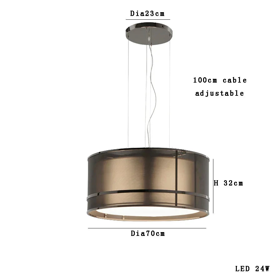 DecorBites™ Designer Fabric Ceiling Pendant Light | Luxury Round Hanging Lamp