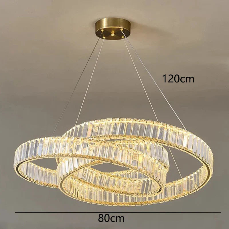 DecorBites™ Crystal Chandelier: Modern Home & Dining Room Pendant Light, Interior Lighting