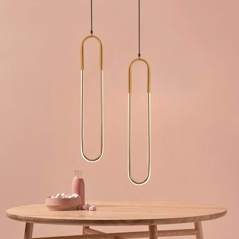 DecorBites™ LED U-shaped Bar Chandelier for Dining Living Bedroom - Nordic Minimalist Style