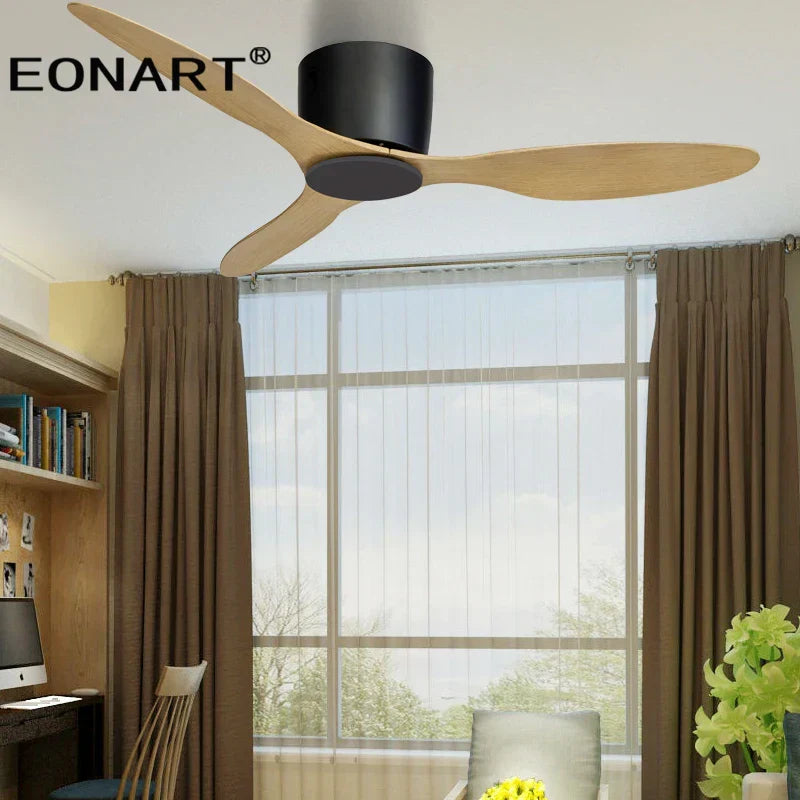 DecorBites™ 52" Black DC Ceiling Fan with LED Light and Remote Control