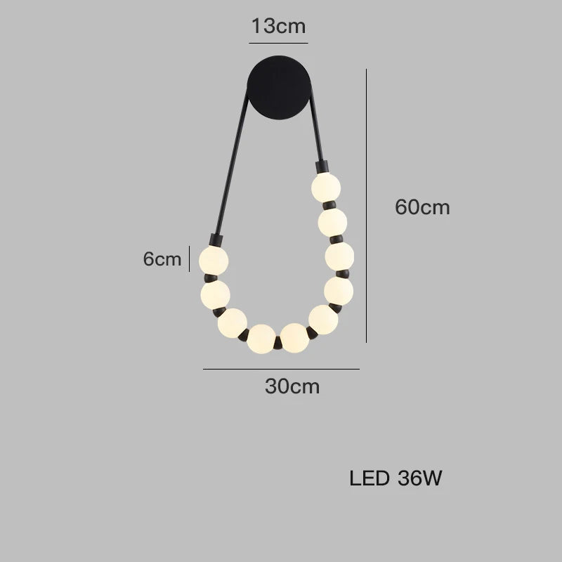 DecorBites™ Art Deco Glass LED Wall Sconce Black Gold Bedroom Corridor Lighting