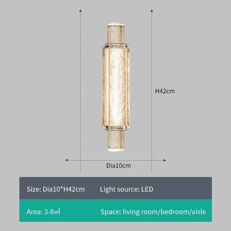 DecorBites™ Gold Crystal LED Wall Lights for Bedroom Living Room Home Decoration
