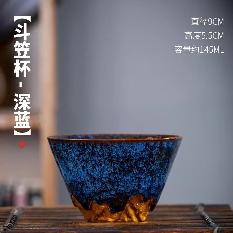 DecorBites™ Ceramic Kung Fu Tea Cup Set - Handcrafted Porcelain Drinkware