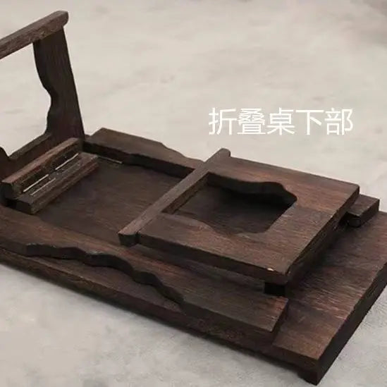 DecorBites™ Antique Chinese Style Solid Wood Foldable Table for Hanfu Shoots & Tea Cooking