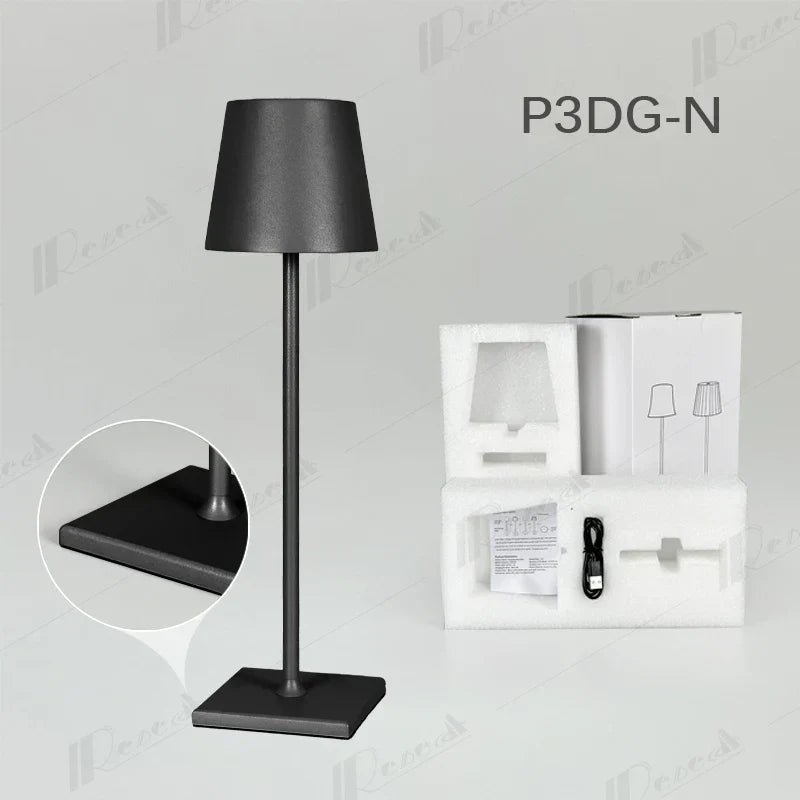 DecorBites™ Crystal LED Rechargeable Table Lamp - Elegant Cordless Hotel Restaurant Bar Light