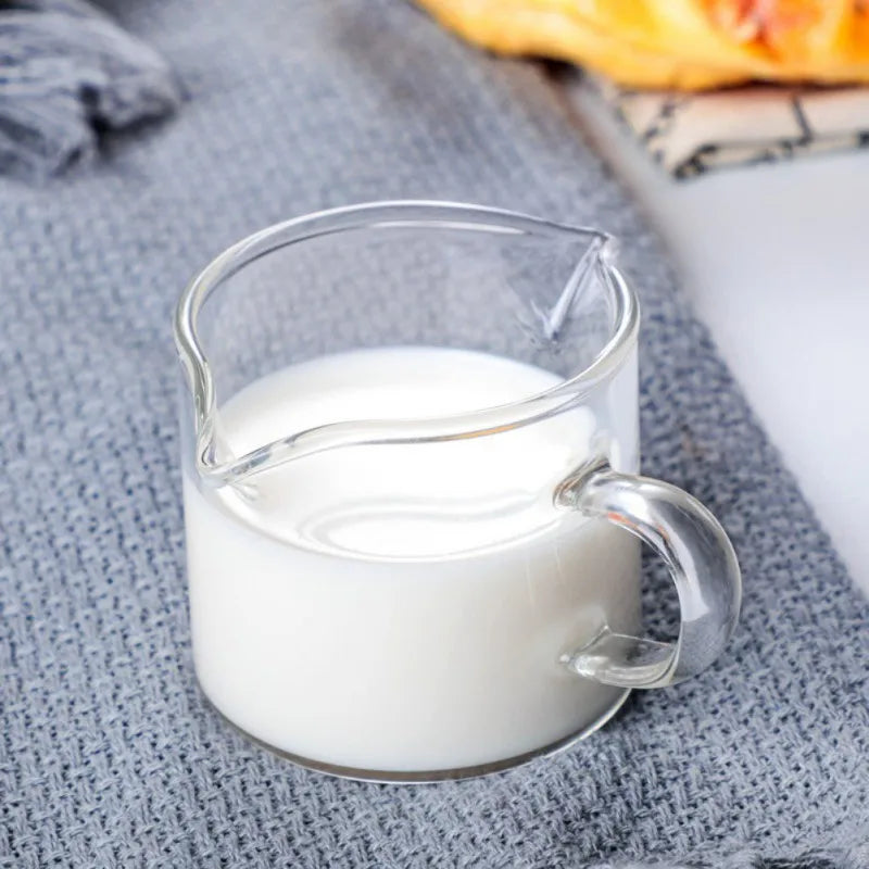 DecorBites™ Double Mouth Glass Milk Cup Set - 100ml