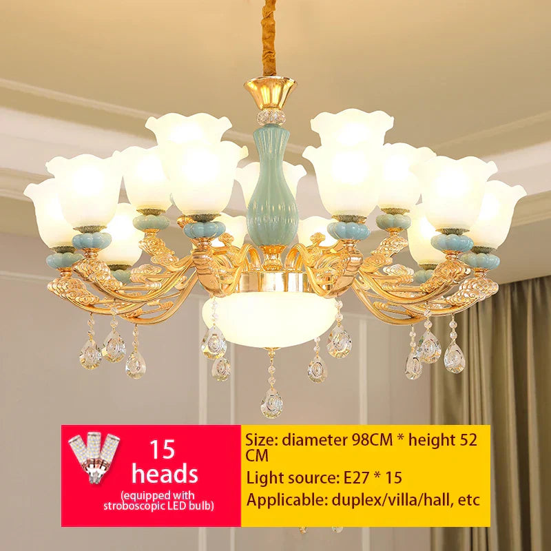 DecorBites™ Luxe European Chandelier for Living Room, Bedroom, Dining Hall - Modern, Elegant Design