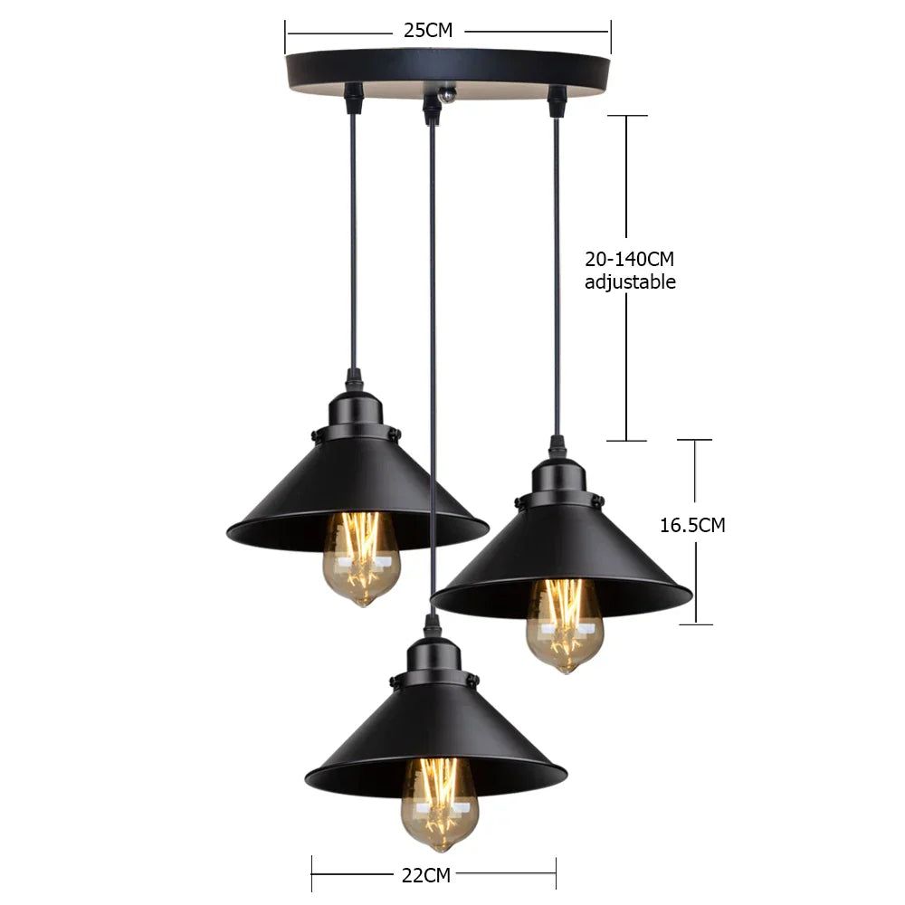 DecorBites™ Antique Brass Kitchen Pendant Light | Hanging Ceiling Fixture for Dining Room