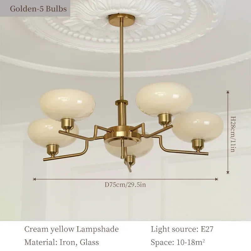 DecorBites™ Bauhaus Medieval Chandelier for Living Room, LED Hanging Lamp