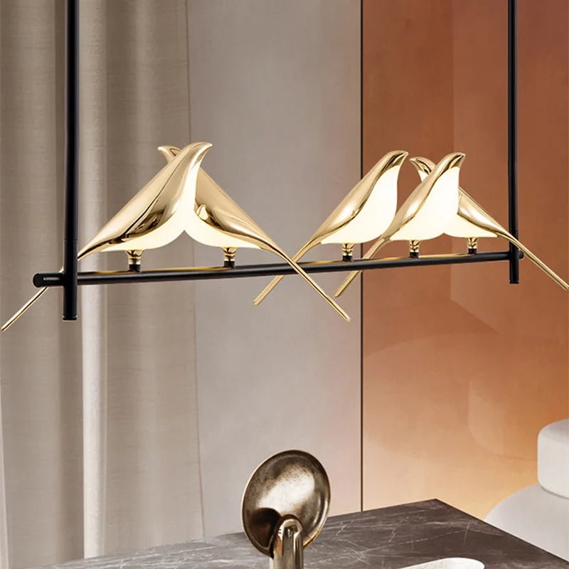 DecorBites™ LED Magpie Bird Pendant Light Chandelier - Modern Decor for Living & Dining Room