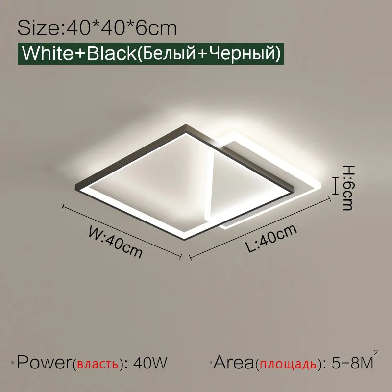 DecorBites™ Geometric LED Ceiling Lamp | Modern Nordic Bedroom Study Light