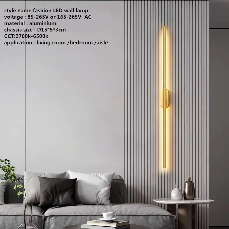 DecorBites™ Linear Tube LED Wall Lamp Living Room Bedside Foyer Corridor Sconce Panel