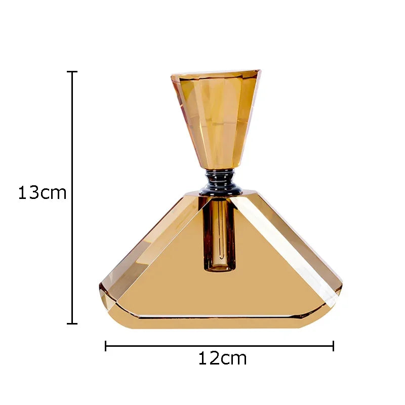 DecorBites™ Amber Crystal Perfume Bottle - Creative Aromatherapy Essential Oil Container