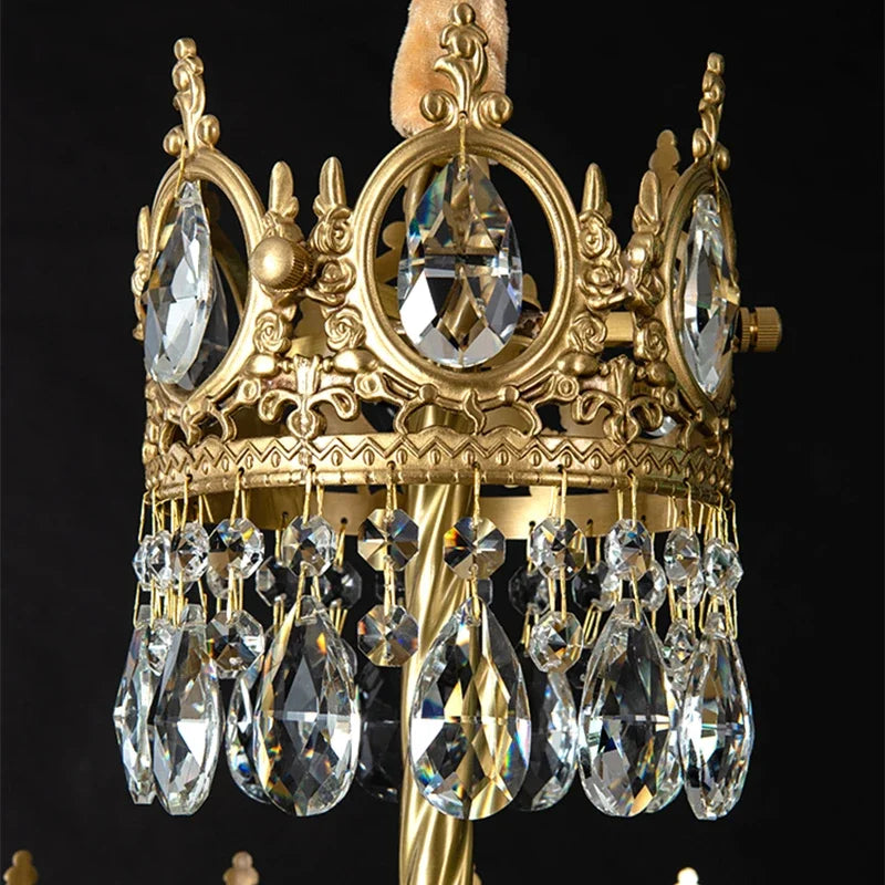 DecorBites™ Crown Crystal Chandelier LED Pendant Light for Living Bedroom