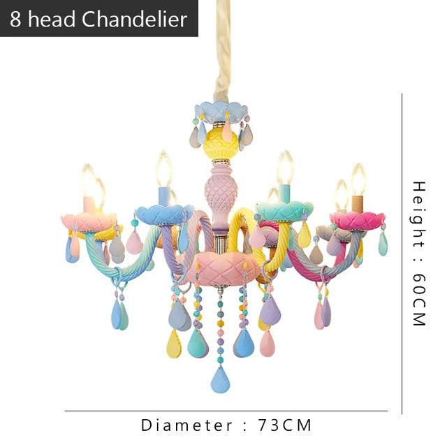 DecorBites™ Crystal Candle Chandelier: Elegant European Design for Bedroom, Restaurant & Children's Room