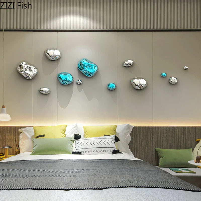 DecorBites™ 3D Gold Stone Wall Hanging Ornaments for Stylish Room Decor