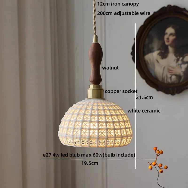 DecorBites™ Ceramic LED Pendant Lights Modern Nordic Indoor Hanging Lamp