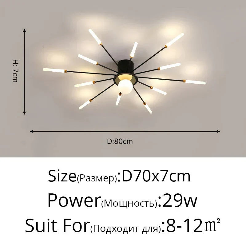 DecorBites™ LED Chandelier Lights - Modern Indoor Lighting for Living Room, Kids Room, Bedroom
