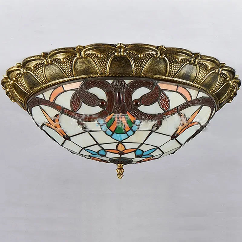 DecorBites™ Bohemian Glass Ceiling Light: European Baroque Style for Home Decor & LED Lighting.
